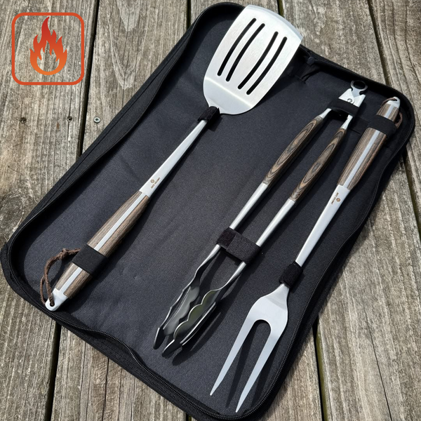 Kit Para Churrasqueiras ao ar Livre Aço Inox 304
