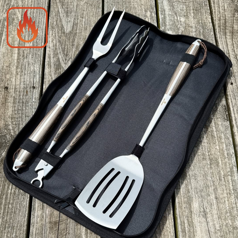 Kit Para Churrasqueiras ao ar Livre Aço Inox 304