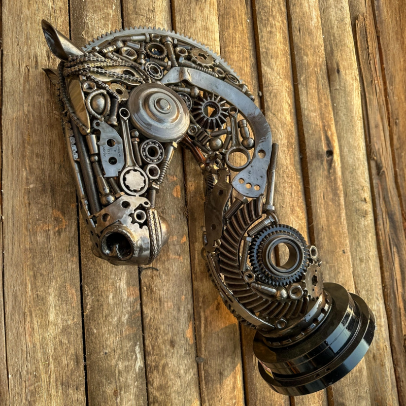 Cabeza de caballo de acero inoxidable