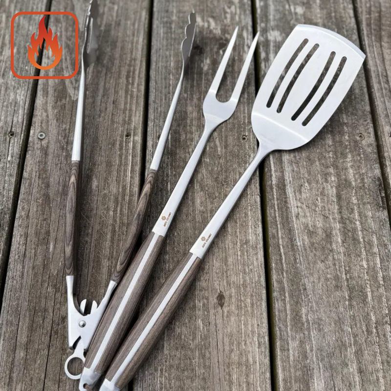 Kit Para Churrasqueiras ao ar Livre Aço Inox 304