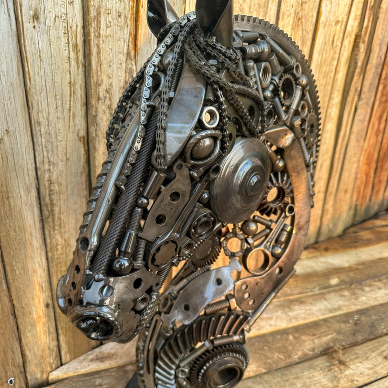 Cabeza de caballo de acero inoxidable