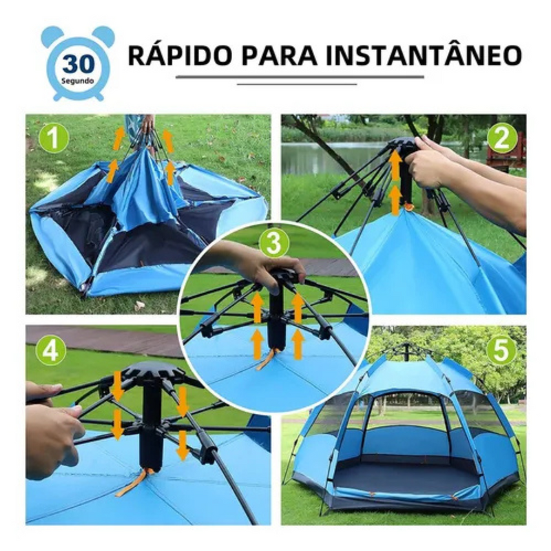 Barraca Impermeável Camping Iglu Tenda Acampamento 4 Pessoas