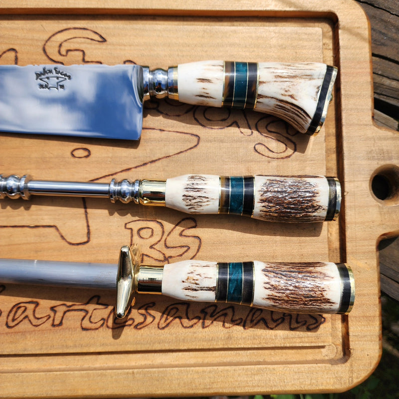 Kit de Churrasco Forjado em Inox