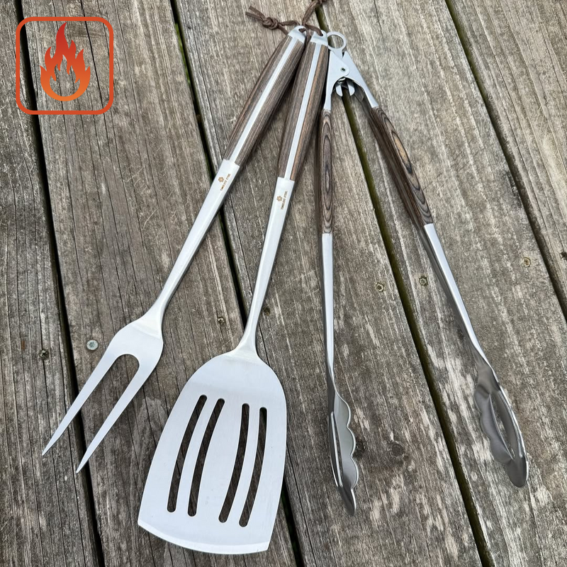 Kit Para Churrasqueiras ao ar Livre Aço Inox 304