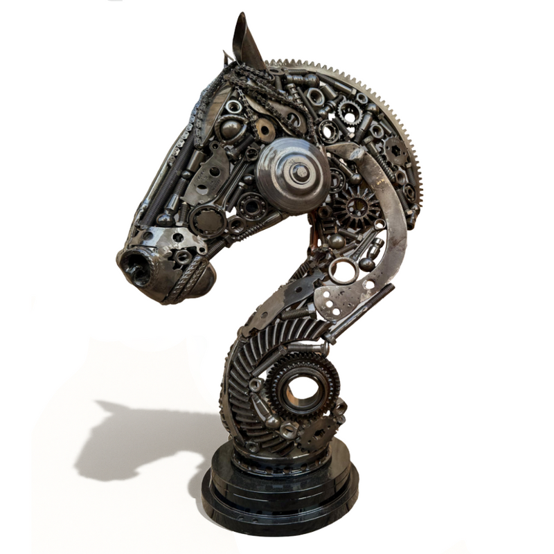 Cabeza de caballo de acero inoxidable
