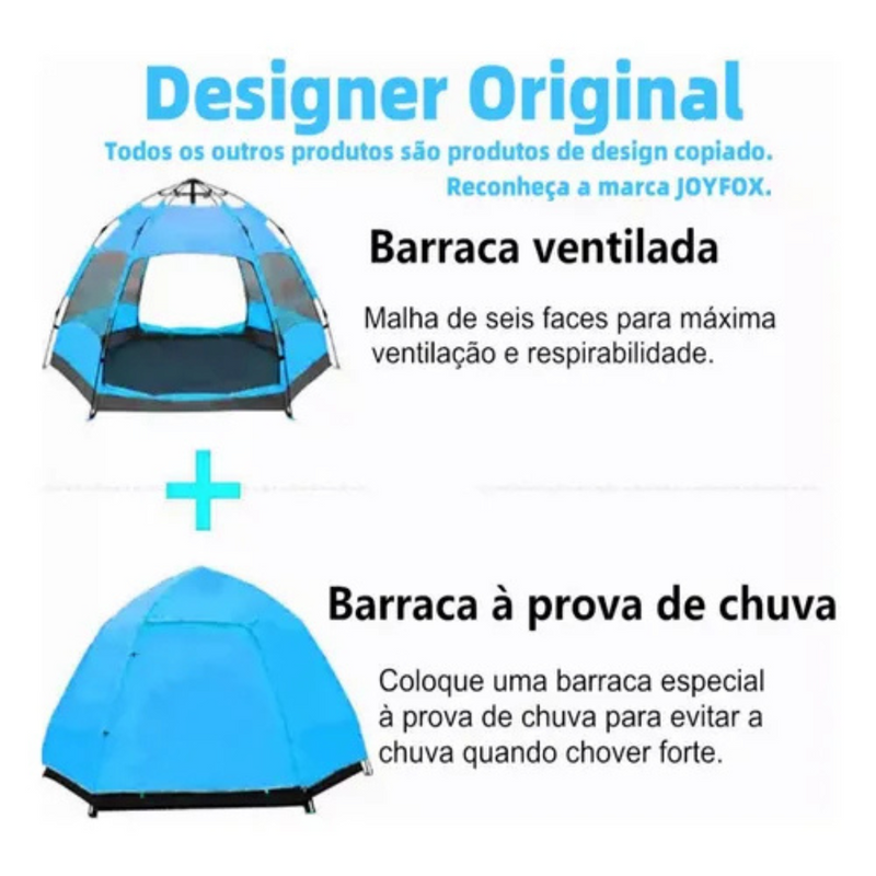 Barraca Impermeável Camping Iglu Tenda Acampamento 4 Pessoas
