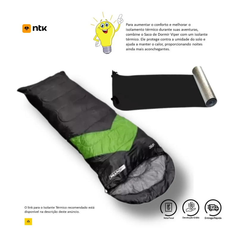 Saco De Dormir 5 a 12oc Pesca Camping