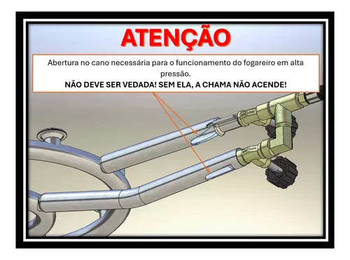 Fogareiro Gás com Chamas Regulável