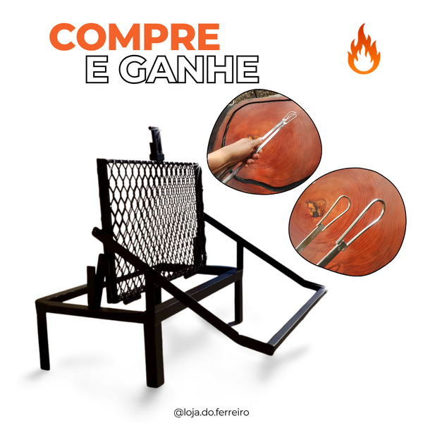 Grelha Articulada de Aço Inox 304 + BRINDE 🔥