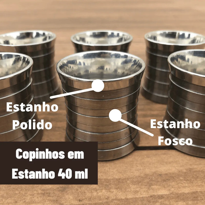 Barril de Estanho 1 Litro com Prato Giratório